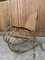 Vintage Brass and Cane Rocking Chair, 1950s 3