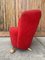 Mid-Century Red Armchair with Special Legs, 1950s 2