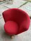 Roter Mid-Century Sessel mit Sonderfüßen, 1950er 4