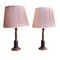 Mid-Century Italian Metal and Brass Table Lamps, Set of 2 1