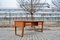 Mid-Century Modern Desk in Walnut with Green Leather Top, 1960 3