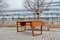 Mid-Century Modern Desk in Walnut with Green Leather Top, 1960 6