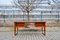 Mid-Century Modern Desk in Walnut with Green Leather Top, 1960, Image 1