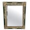 Specchio con cornice verde in legno intagliato e dorato, Immagine 1