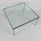 Luar Coffee Table in Chromed Metal & Glass attributed to ICF, Italy, 1970s 6