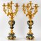 19th Century Gilt Bronze and Green Marble Candelabras, Set of 2, Image 6