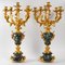 Kerzenständer aus vergoldeter Bronze & grünem Marmor, 19. Jh., 2er Set 7