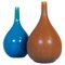 Mid-Century Drop Sculptured Vases attributed to Carl-Harry Stålhane for Rörstrand, Sweden, 1960s, Set of 2, Image 1