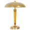 Art Deco Brass and Birch Table Lamp by from Nordiska Kompaniet for Nordic Company, Sweden, 1940s, Image 1