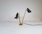 Sculpture Italian Modern Brass and Metal Table Lamp in the style of Stilnovo, 1980s 2