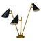 Sculpture Italian Modern Brass and Metal Table Lamp in the style of Stilnovo, 1980s, Image 1