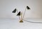 Sculpture Italian Modern Brass and Metal Table Lamp in the style of Stilnovo, 1980s 4