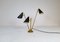 Skulpturale italienische moderne Tischlampe aus Messing & Metall im Stil von Stilnovo, 1980er 4