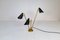 Sculpture Italian Modern Brass and Metal Table Lamp in the style of Stilnovo, 1980s 5