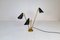 Sculpture Italian Modern Brass and Metal Table Lamp in the style of Stilnovo, 1980s, Image 5