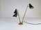 Sculpture Italian Modern Brass and Metal Table Lamp in the style of Stilnovo, 1980s, Image 12