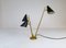 Skulpturale italienische moderne Tischlampe aus Messing & Metall im Stil von Stilnovo, 1980er 12