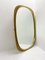 Specchio grande in legno curvo dorato attribuito a Osvaldo Borsani, Italia, anni '50, Immagine 5