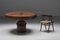 Round Geometric Wooden Dining Table, 1950s, Image 4