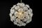 Impresionante lámpara de araña Sputnik floral de vidrio y latón, años 60, Imagen 11