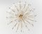 Atemberaubender floraler Sputnik Kronleuchter aus Glas & Messing, Deutschland, 1960er 3