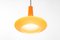 Orange Opal Glass Pendant Light from Peill & Putzler, Germany, 1970s, Image 6