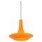 Orange Opal Glass Pendant Light from Peill & Putzler, Germany, 1970s 1