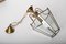 Italian Brass and Beveled Glass Hexagonal Pendant Lamp in the Style of Adolf Loos, 1950s 18