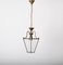 Italian Brass and Beveled Glass Hexagonal Pendant Lamp in the Style of Adolf Loos, 1950s, Image 12