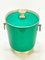 Mid-Century Italian Emerald Green Plastic Ice Bucket with Aluminium Handles, 1960s, Image 4