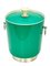 Mid-Century Italian Emerald Green Plastic Ice Bucket with Aluminium Handles, 1960s 14