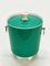 Mid-Century Italian Emerald Green Plastic Ice Bucket with Aluminium Handles, 1960s 7