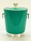 Mid-Century Italian Emerald Green Plastic Ice Bucket with Aluminium Handles, 1960s 13