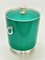 Mid-Century Italian Emerald Green Plastic Ice Bucket with Aluminium Handles, 1960s 2