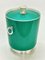 Mid-Century Italian Emerald Green Plastic Ice Bucket with Aluminium Handles, 1960s, Image 2