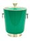 Mid-Century Italian Emerald Green Plastic Ice Bucket with Aluminium Handles, 1960s 9