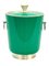 Mid-Century Italian Emerald Green Plastic Ice Bucket with Aluminium Handles, 1960s, Image 9