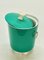 Mid-Century Italian Emerald Green Plastic Ice Bucket with Aluminium Handles, 1960s 12