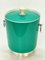 Mid-Century Italian Emerald Green Plastic Ice Bucket with Aluminium Handles, 1960s 11