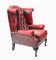 Chesterfield Wingback Chairs in Leather, Set of 2, Image 4