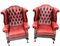 Chesterfield Wingback Chairs in Leather, Set of 2, Image 3
