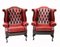 Chesterfield Wingback Chairs in Leather, Set of 2 1