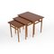 Tables Gigognes en Teck, 1960s, Set de 3 1