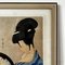 Imagen de una mujer japonesa, aguafuerte, enmarcada, Imagen 6