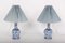 Large Table Lamps in Antique Dutch Delft, 18th Century, Set of 2 1