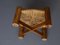 Mid-Century Dutch Rush Stool, 1950s, Image 5