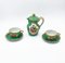Sèvres style Tête-À-Tete Coffee Service in Emerald Green Painted with Bouquets of Flowers, Set of 6 1