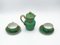 Sèvres style Tête-À-Tete Coffee Service in Emerald Green Painted with Bouquets of Flowers, Set of 6 10