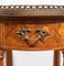 Antique Marquetry Coffee Table with Porcelain Tray, 19th Century, Image 13