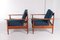 Vintage Armchairs by Grete Jalk attributed to France and Son / France & Daverkosen, Denmark, 1960s , Set of 5 5